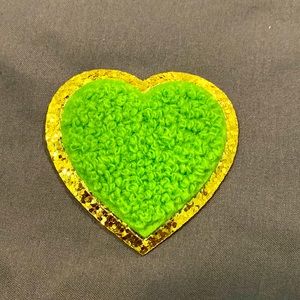 Lime Green Heart Patch